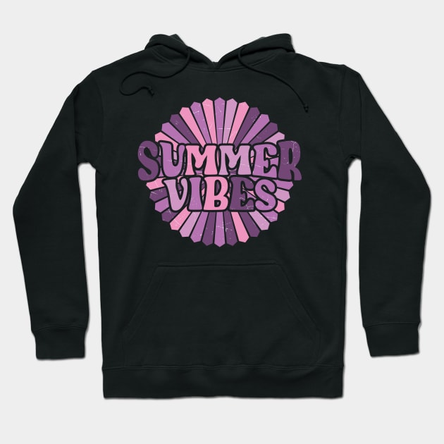 Pink Summer Vibes Hoodie by Miozoto_Design